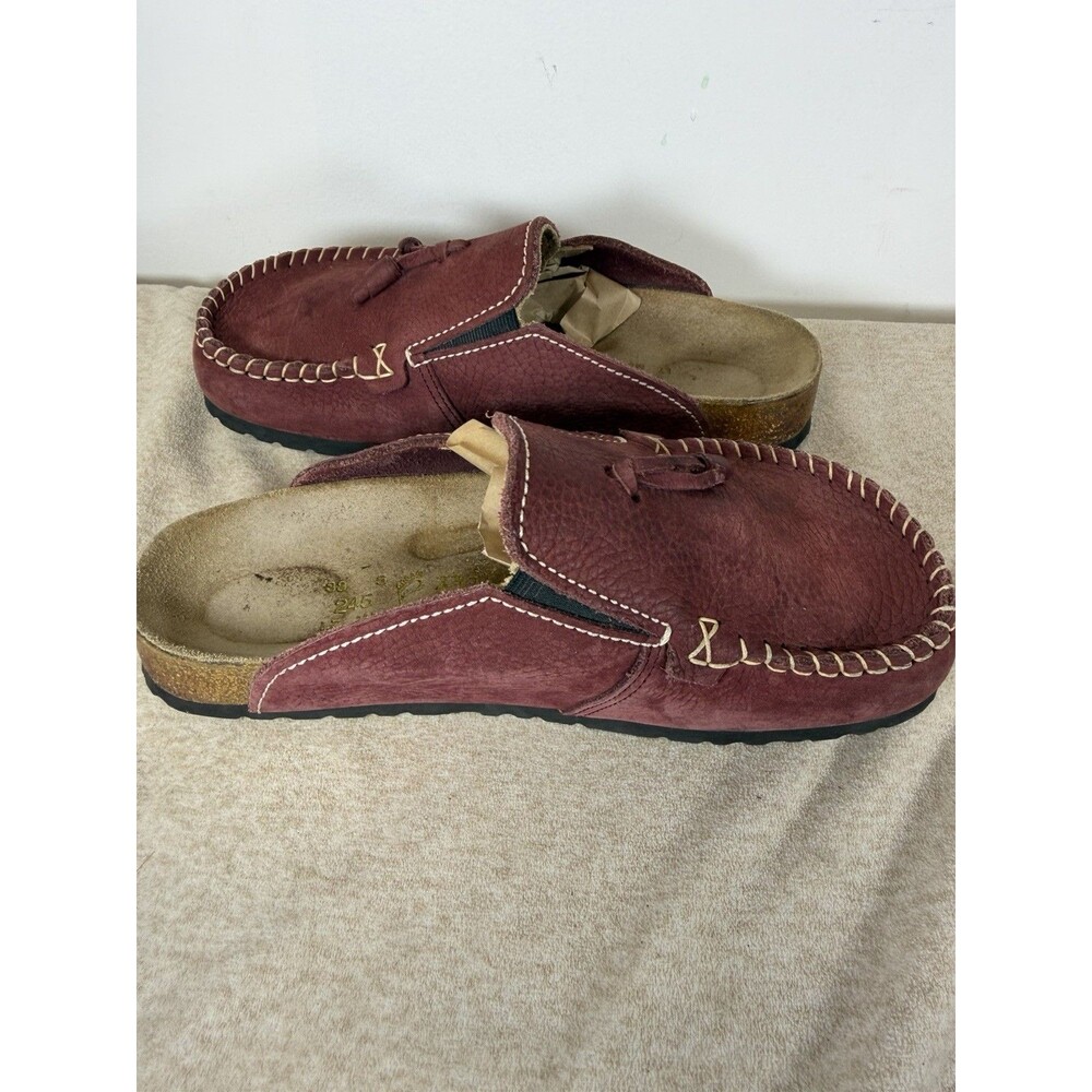 Birkenstock Sandals Women Papillio Clogs Leather Tassel Moccasins Brick red 38 7
